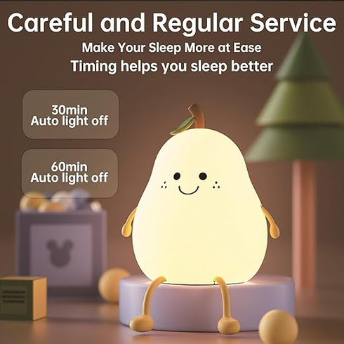 One94Store Rechargeable Silicone Pear Night Lamp